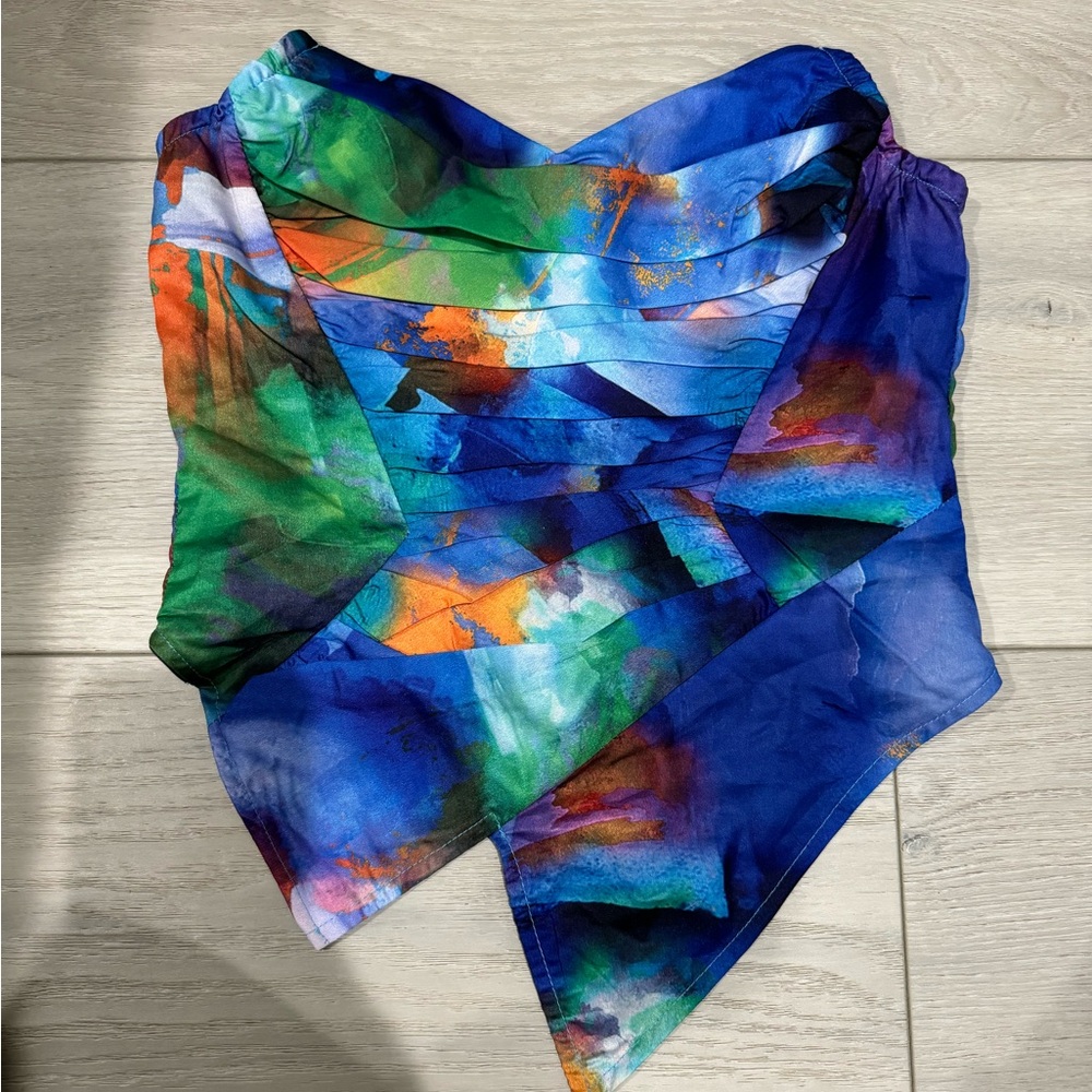 Colorful strapless top - Picture 2 of 3